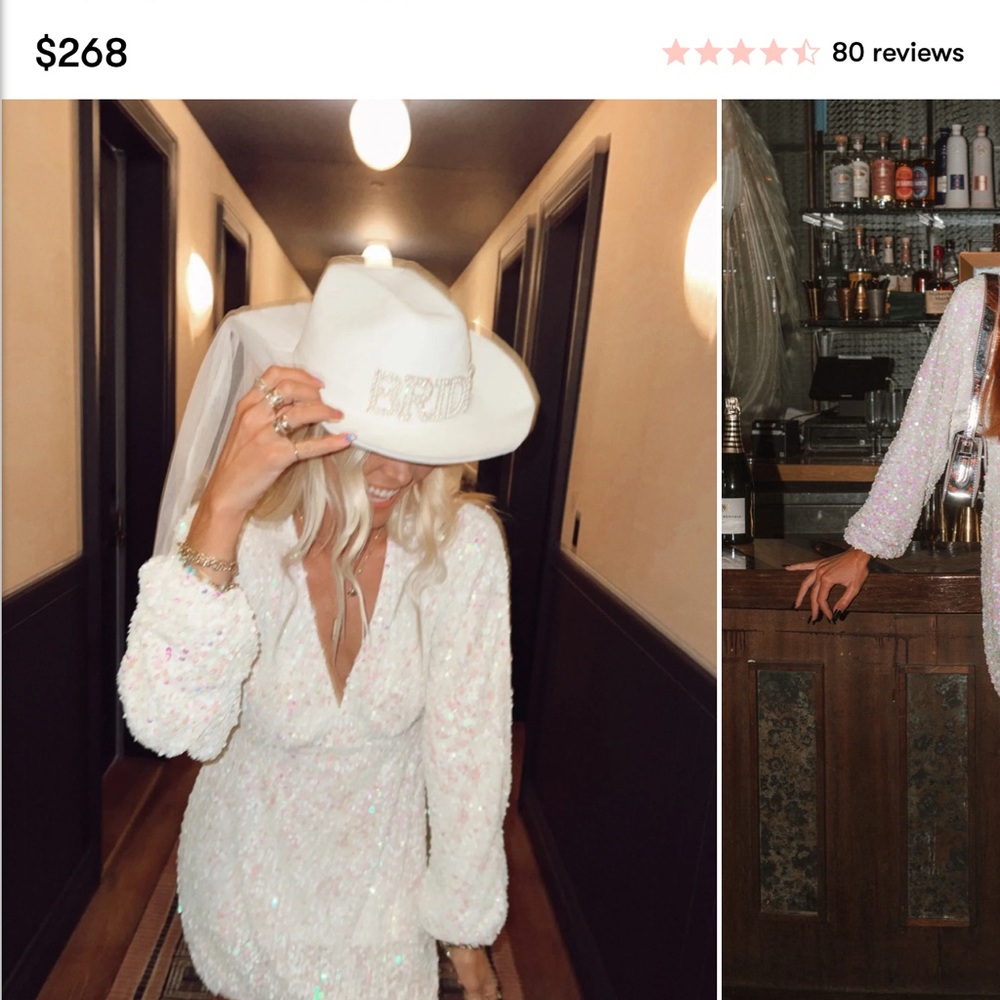 Show Me Your MuMu White Sequin Mini Dress